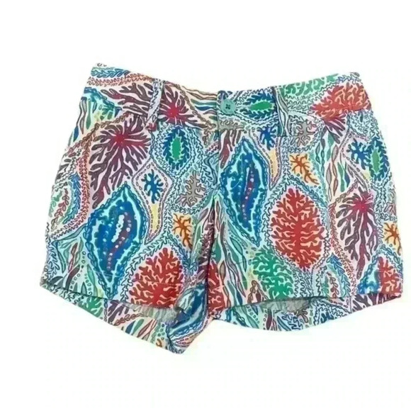 Lilly Pulitzer‎ Multi Let Minnow Callahan Shorts Sz 00 - Picture 2 of 11